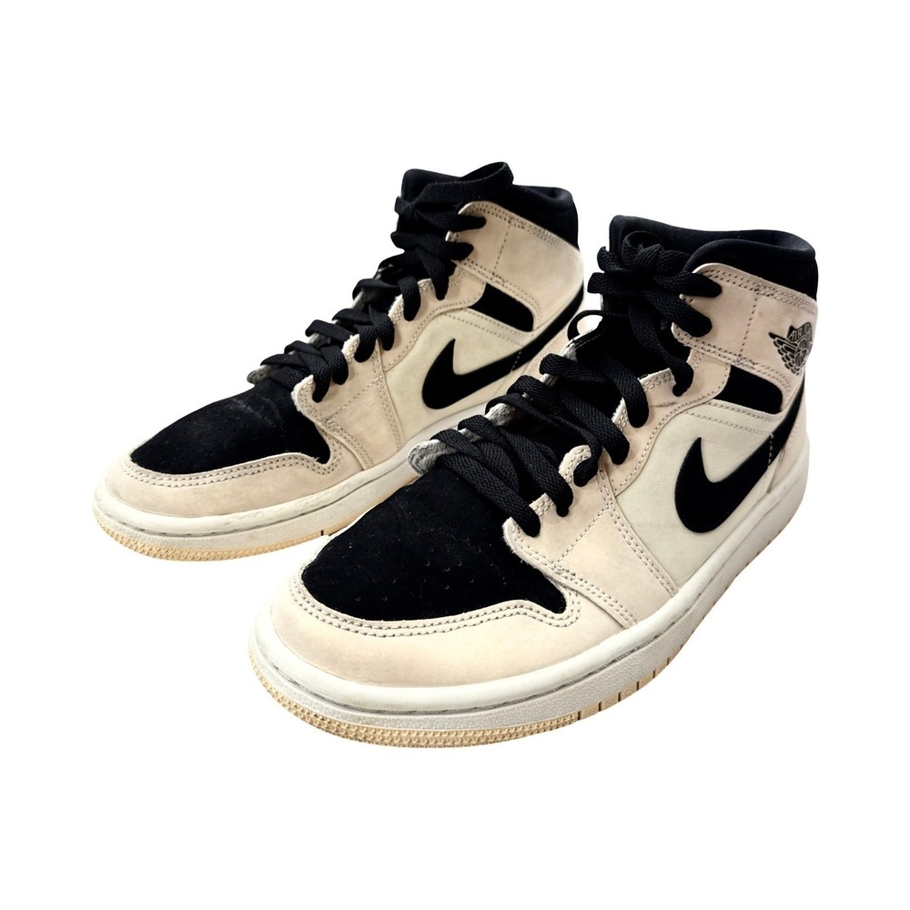 Nike Air Jordan 1 Mid Barely Orange Black High Top Sneakers Size 8.5